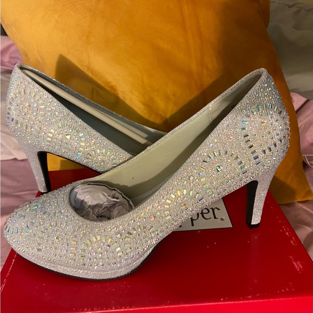 Silver Elegant Heels